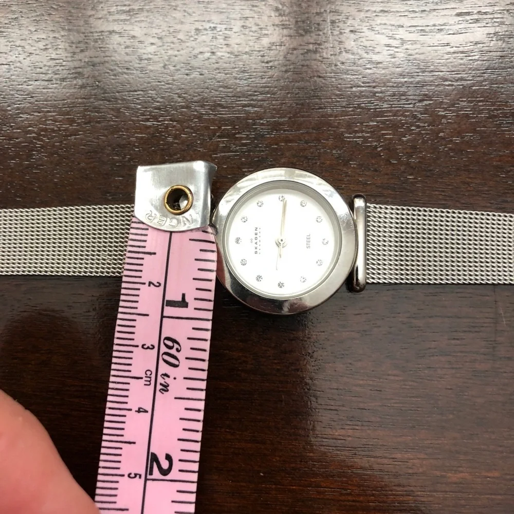 Skagen Denmark silver diamond stainless watch